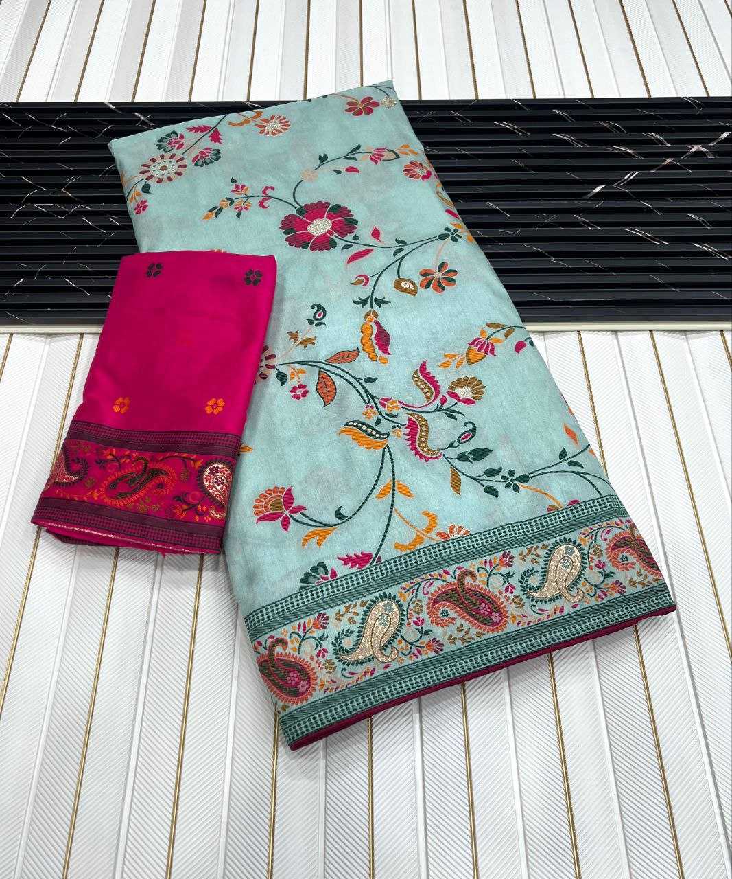 Ynf Pure Pashmina RIN225 946 Sarees Wedding Collections Festive Collections Wholesale Zari Border Sarees Silk Sarees Sarees With Blouse Manufacturer