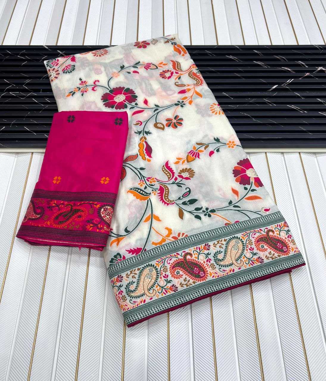 Ynf Pure Pashmina RIN225 946 Sarees Wedding Collections Festive Collections Wholesale Zari Border Sarees Silk Sarees Sarees With Blouse Manufacturer