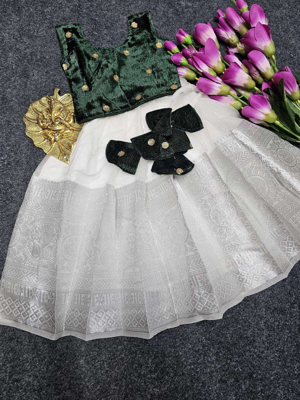 Ynf Pure Soft KESH493 ONAM Kids Wear Festive Collections Wholesale Kids Lehenga Kids Lehenga Choli Onam Collections Manufacturer
