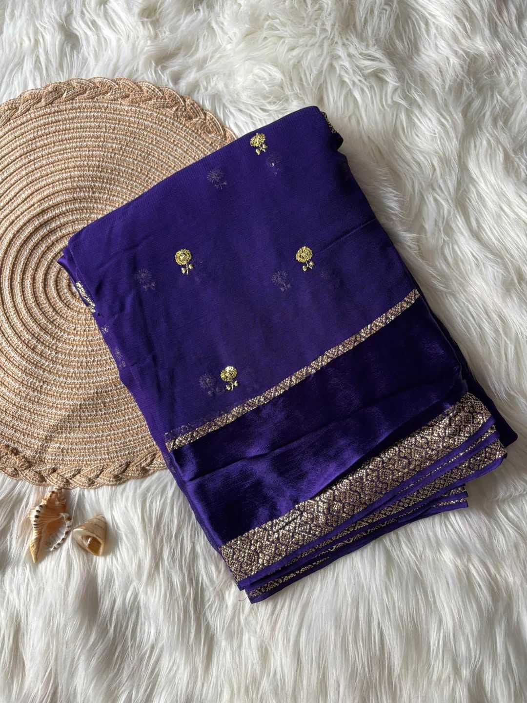 Ynf Pure Viscos RIN178 ADORN Sarees Wholesale Printed Georgette Saree Zari Border Sarees Viscose Saree Manufacturer