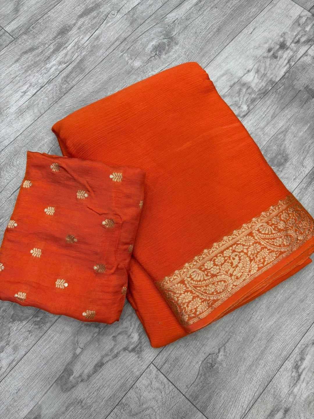 Ynf Pure Viscos RIN178 GAKKO Sarees Wholesale Georgette Sarees Jacquard Saree Viscose Saree Manufacturer