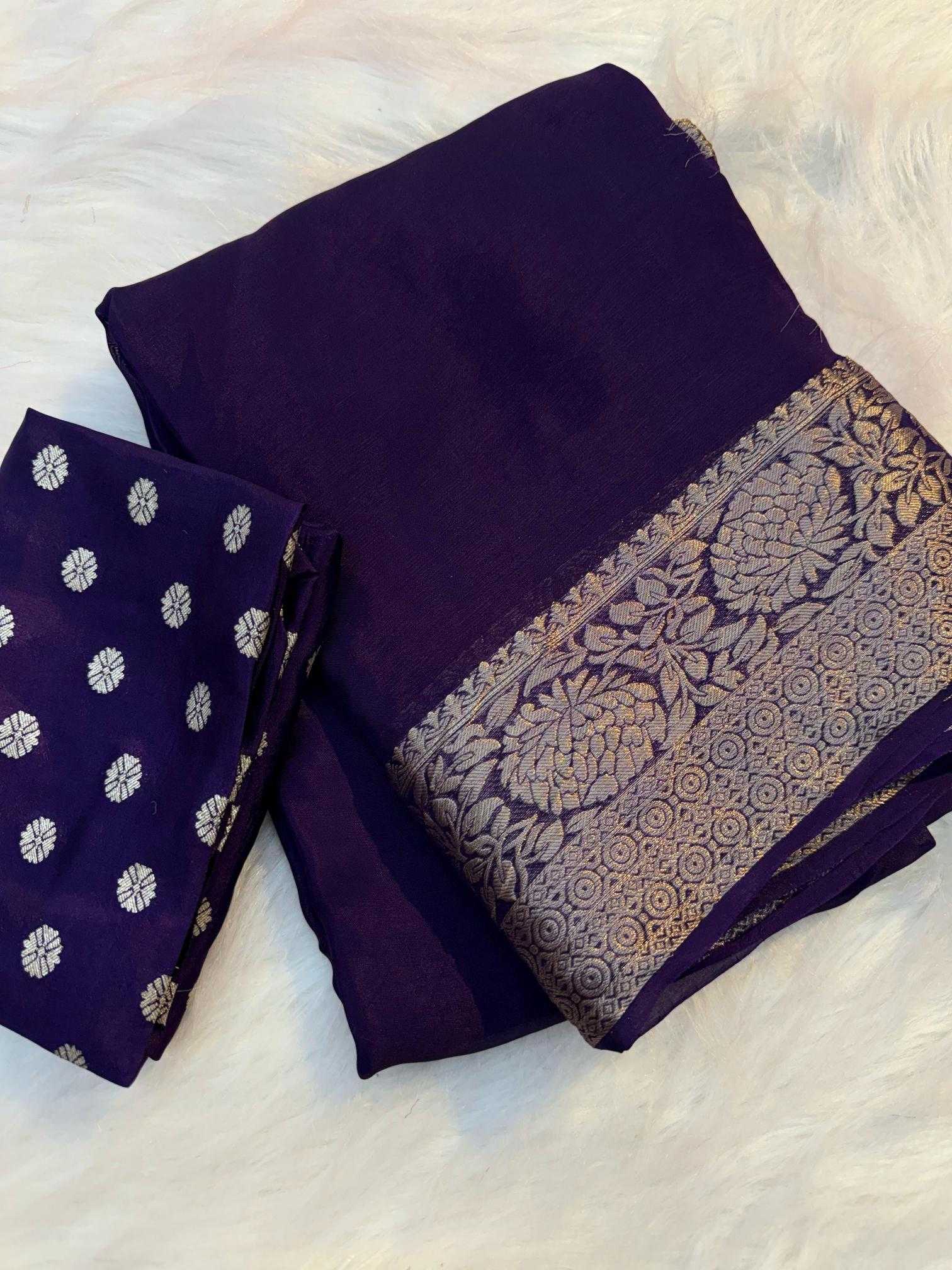 Ynf Pure Viscos RIN195 Pure mysoor crepe Sarees Wholesale Designer Sarees Party Wear Sarees Viscose Saree Manufacturer