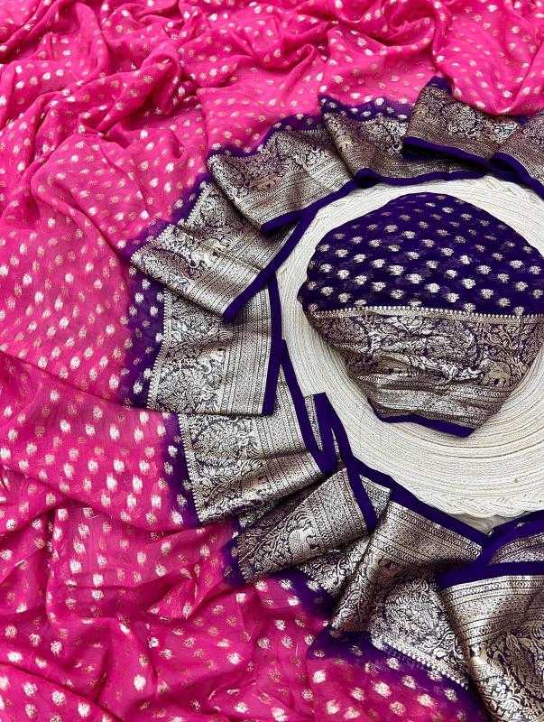 Ynf Pure Viscos RIN198 HIJECK Sarees Wholesale Georgette Sarees Butta Sarees Viscose Saree Manufacturer