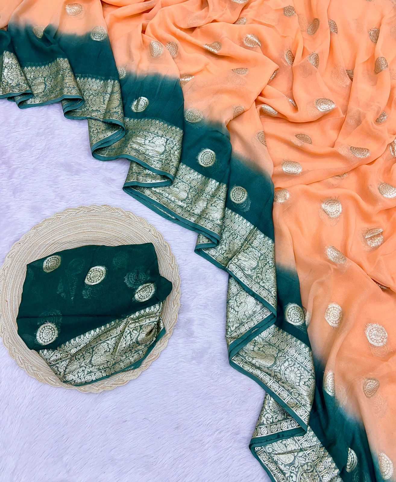 Ynf Pure Viscos RIN198 LATTI Sarees Wholesale Designer Sarees Georgette Sarees Viscose Saree Manufacturer