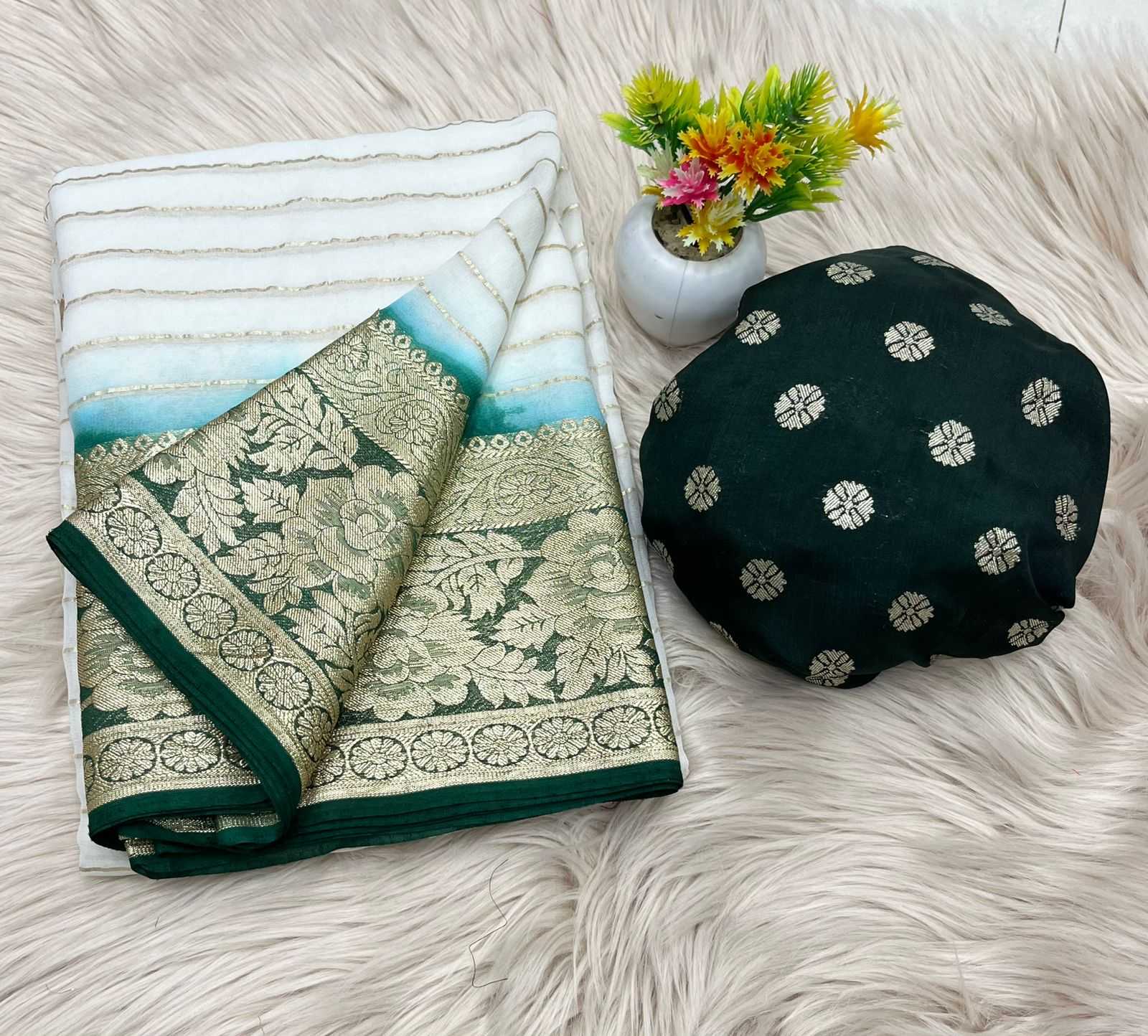 Ynf Pure Viscos RIN198 NAINA Sarees Wholesale Georgette Sarees Zari Border Sarees Viscose Saree Manufacturer