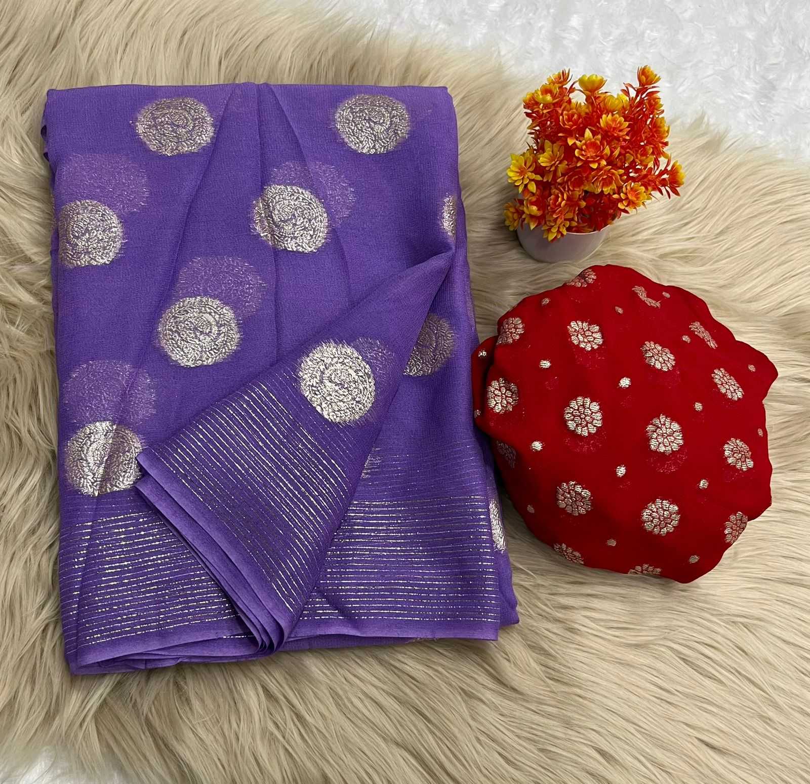 Ynf Pure Viscos RIN222 GULSHAN Sarees Wholesale Georgette Sarees Zari Border Sarees Viscose Saree Manufacturer