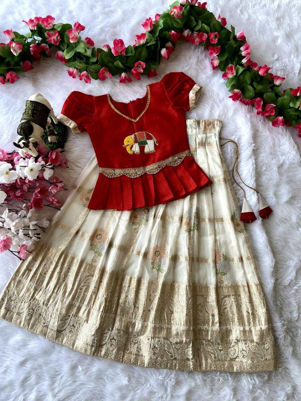 Ynf Pure Viscos RIN235 Elephant Kids Wear Wholesale Kids Lehenga Kids Lehenga Choli Baby Girl Lehenga Manufacturer