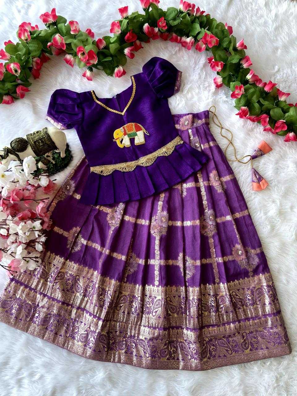 Ynf Pure Viscos RIN235 Elephant Kids Wear Wholesale Kids Lehenga Kids Lehenga Choli Baby Girl Lehenga Manufacturer