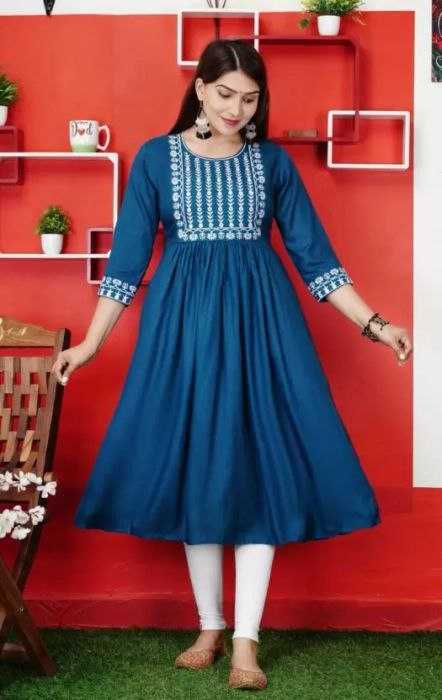 Ynf Rayon KESH461 102 Kurti Wholesale Designer Kurtis Rayon Kurtis Embroidered Kurtis Manufacturer