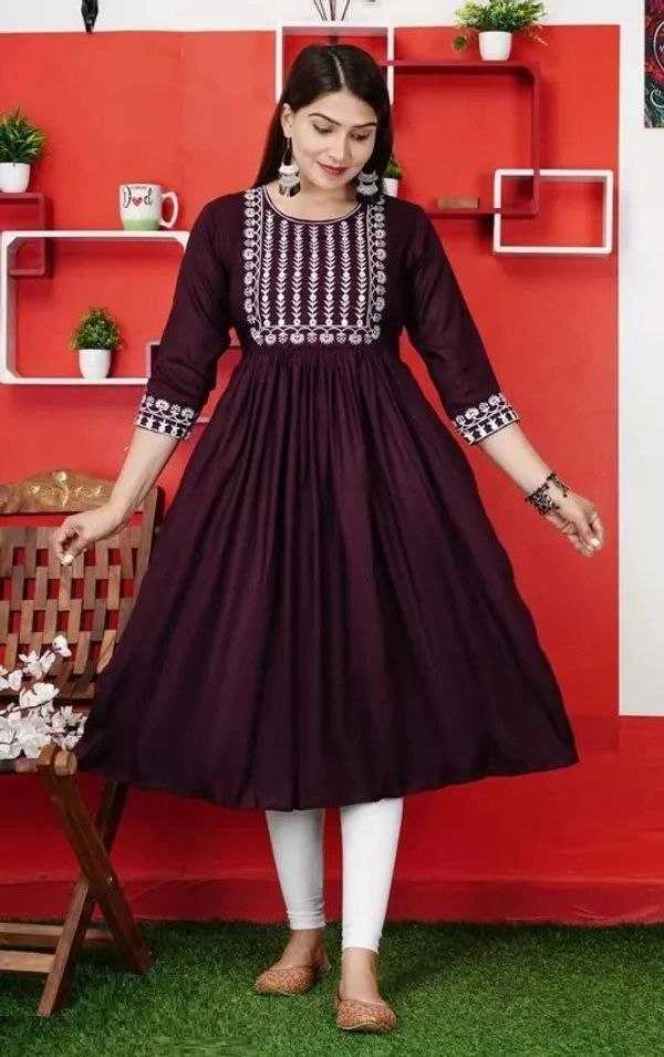 Ynf Rayon KESH461 102 Kurti Wholesale Designer Kurtis Rayon Kurtis Embroidered Kurtis Manufacturer
