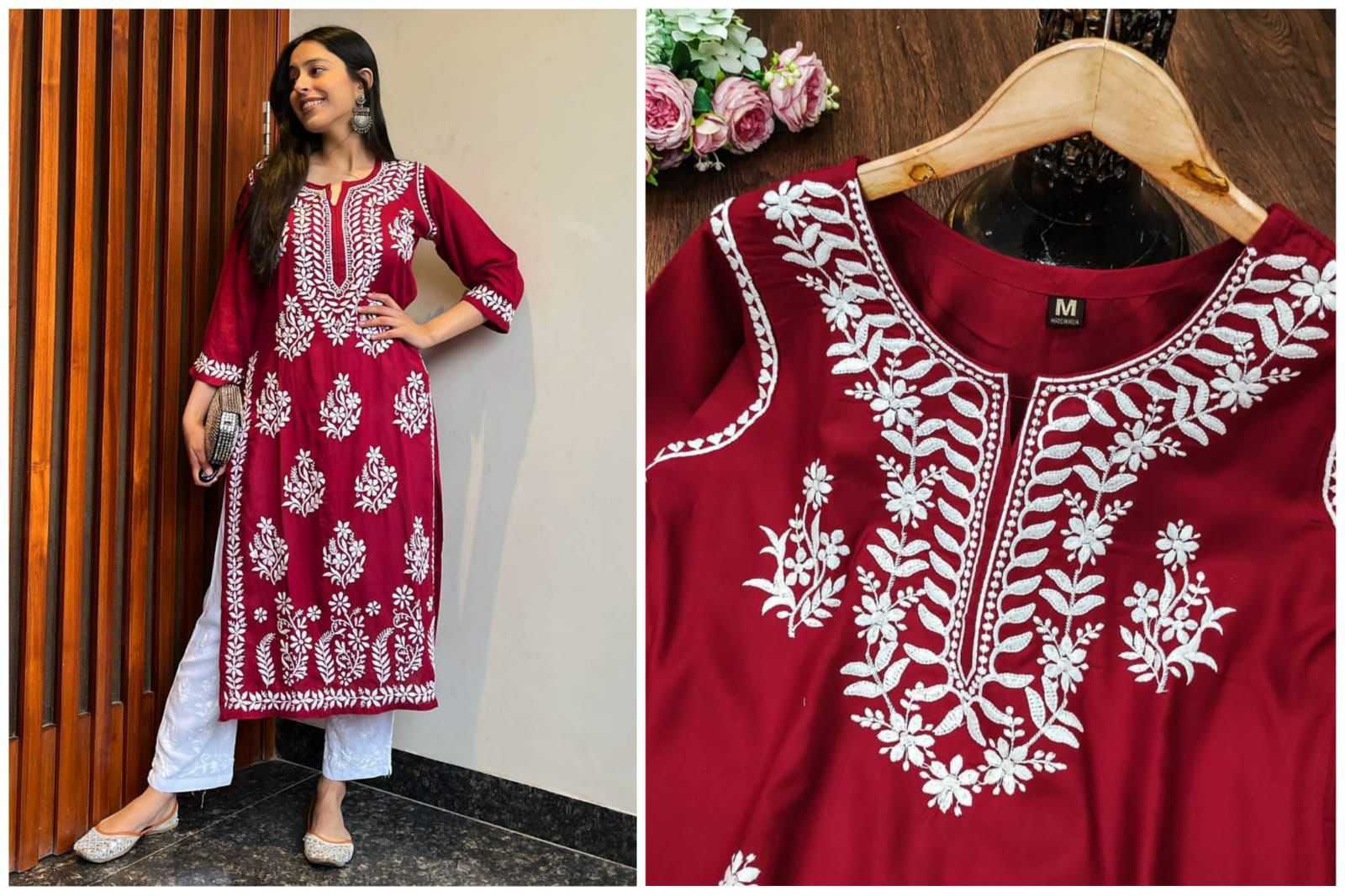 Ynf Rayon KESH502 402 Kurti Plus Size Collections Wholesale Cotton Kurtis Rayon Kurtis Embroidered Kurtis Manufacturer