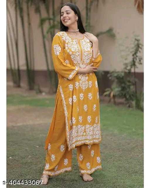 Ynf Rayon KESH502 499 Kurti Wholesale Printed Kurtis Chikankari Kurtis Kurti With Palazzo Manufacturer