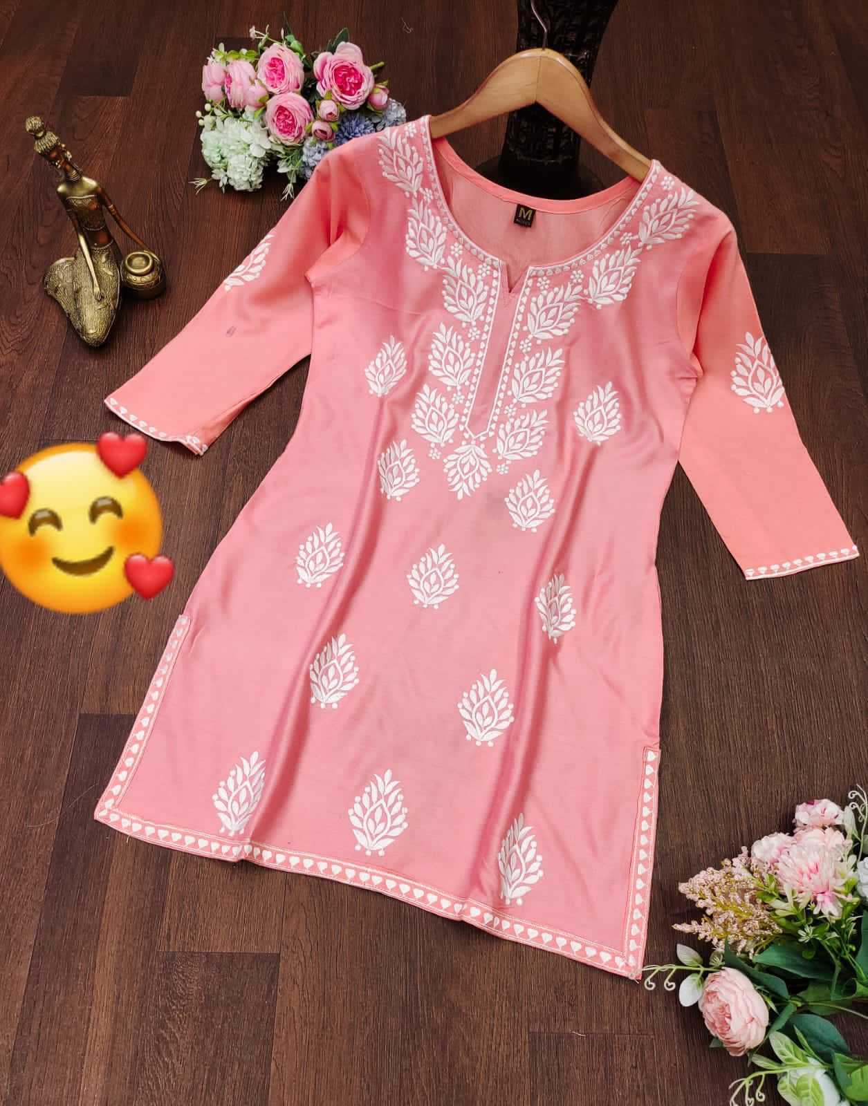 Ynf Rayon KESH502 Chikan Tops Kurti Wholesale Rayon Kurtis Embroidered Kurtis Chikan Kurti Manufacturer
