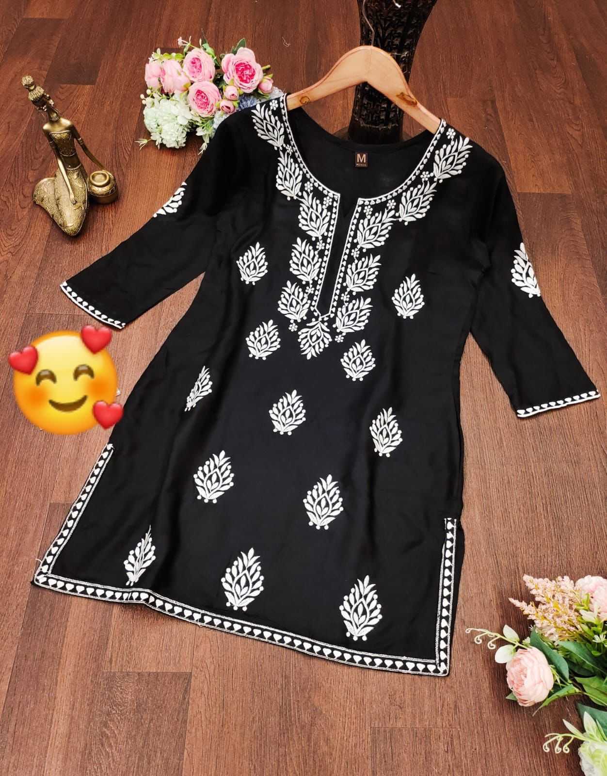 Ynf Rayon KESH502 Chikan Tops Kurti Wholesale Rayon Kurtis Embroidered Kurtis Chikan Kurti Manufacturer