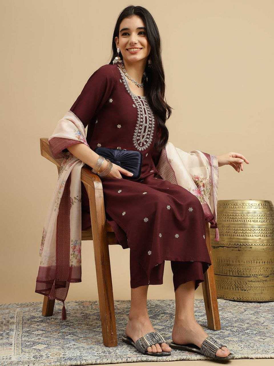 Ynf Rayon KESH517 A5 Kurti Wholesale Rayon Kurtis Kurti Bottom With Dupatta Manufacturer