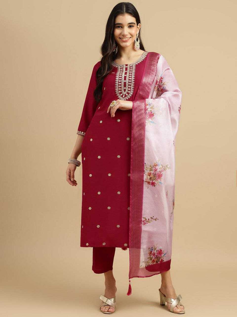 Ynf Rayon KESH517 A5 Kurti Wholesale Rayon Kurtis Kurti Bottom With Dupatta Manufacturer
