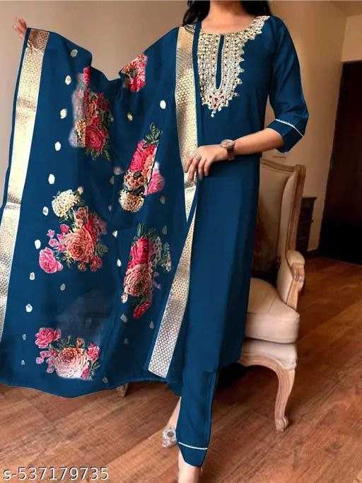 Ynf Rayon KESH517 K1 Kurti Wholesale Rayon Kurtis Embroidered Kurtis Kurti With Pants Manufacturer