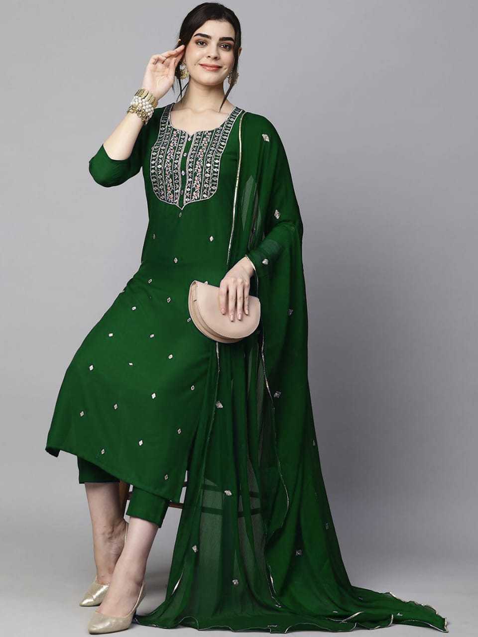 Ynf Rayon RIN222 SI-172 Kurti Wholesale Rayon Kurtis Embroidered Kurtis Kurti With Pants Manufacturer
