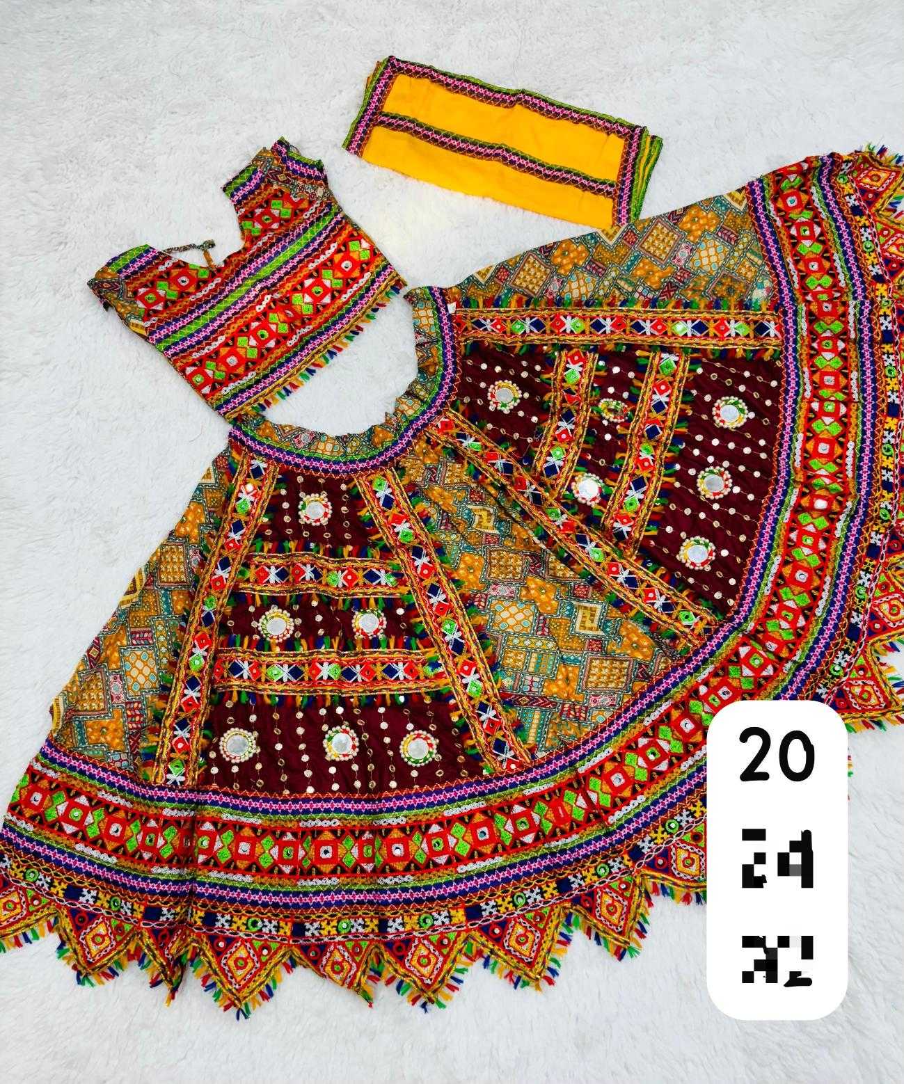 Ynf Rayon RIN235 Heavy Border Kids Wear Festive Collections Wholesale Kids Lehenga Kids Lehenga Choli Kids Navratri Outfits Manufacturer