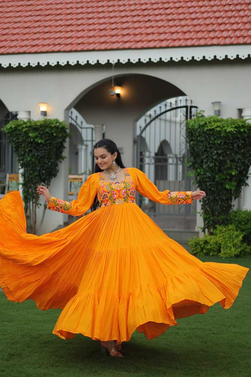 Ynf Reyon Cotton KESH491 9255 Gowns Wholesale Fancy Gowns Embroidery Gowns Long Gowns Manufacturer