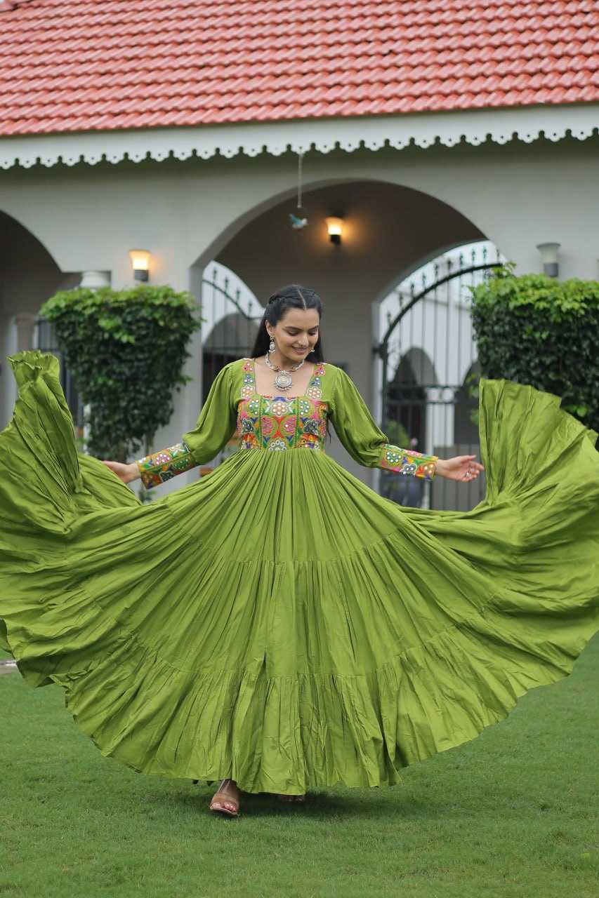 Ynf Reyon Cotton KESH491 9255 Gowns Wholesale Fancy Gowns Embroidery Gowns Long Gowns Manufacturer