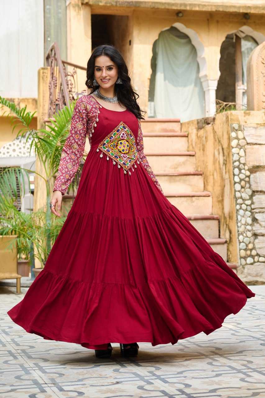 Ynf Reyon Cotton KESH491 9256 Gowns Festive Collections Wholesale Embroidery Gowns Navratri Chaniya Choli Manufacturer