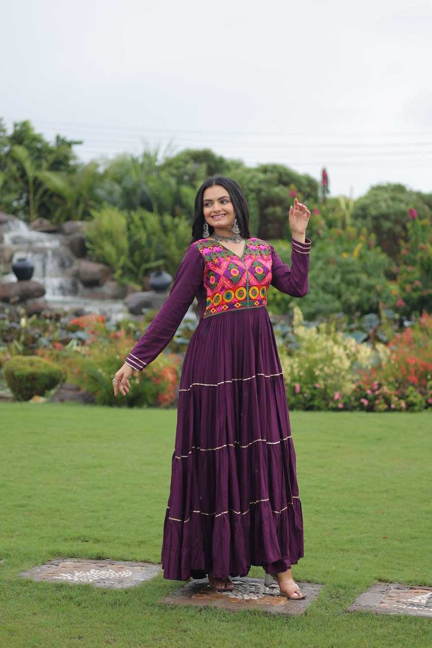 Ynf Reyon Cotton KESH491 9260 Gowns Festive Collections Wholesale Embroidery Gowns Navratri Chaniya Choli Manufacturer