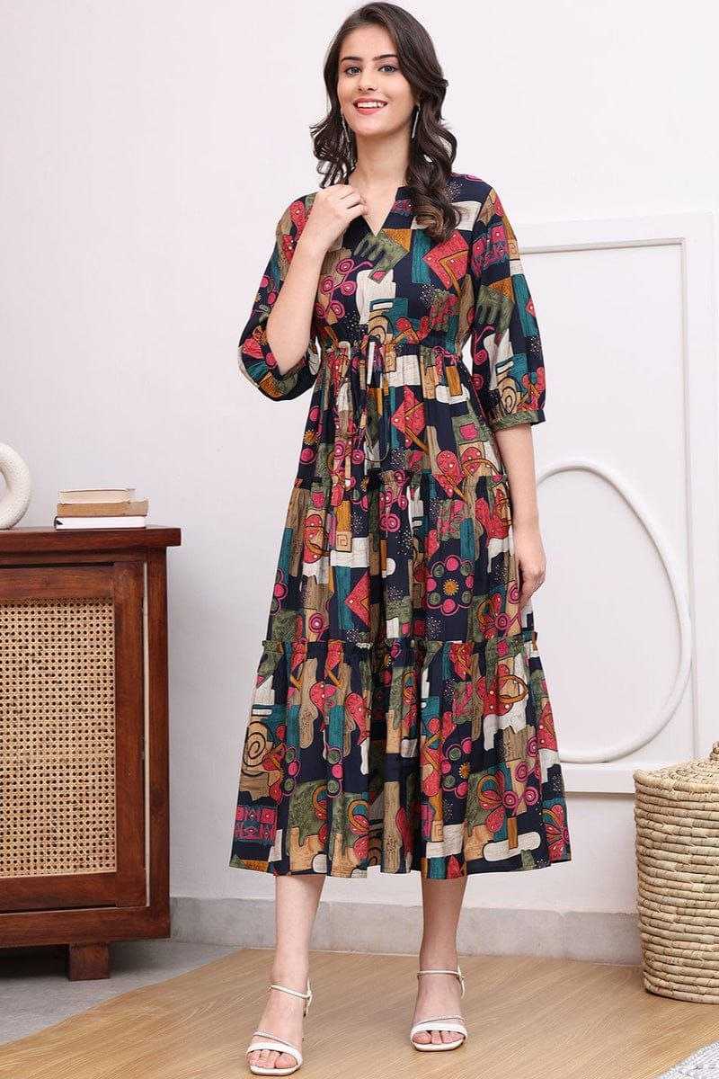 Ynf Reyon Cotton KESH552 94 Gowns Wholesale Printed Gowns Fancy Gowns Long Gowns Manufacturer