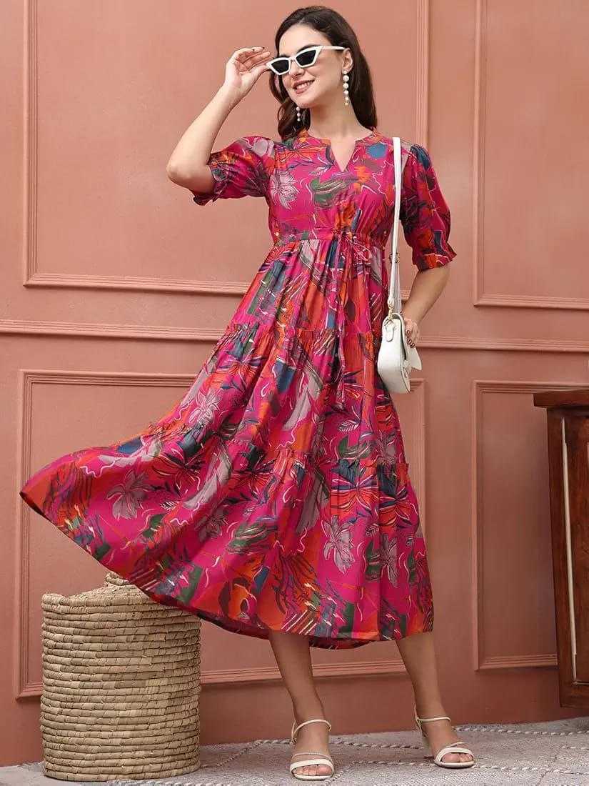 Ynf Reyon Cotton KESH552 94 Gowns Wholesale Printed Gowns Fancy Gowns Long Gowns Manufacturer