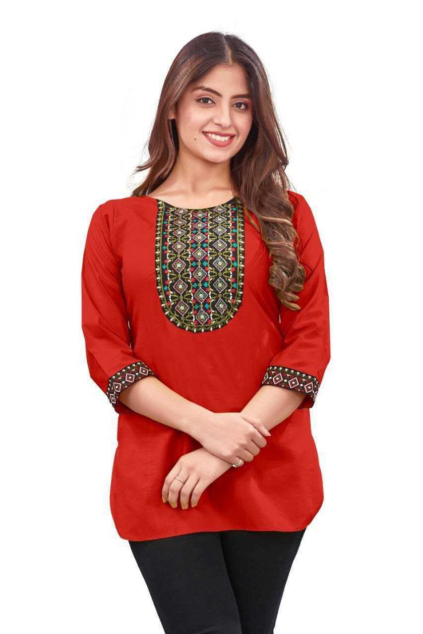 Ynf Reyon Cotton KESH552 RAJHANS Kurti Wholesale Casual Kurtis Festive Kurtis Short Kurtis Embroidered Kurtis Manufacturer