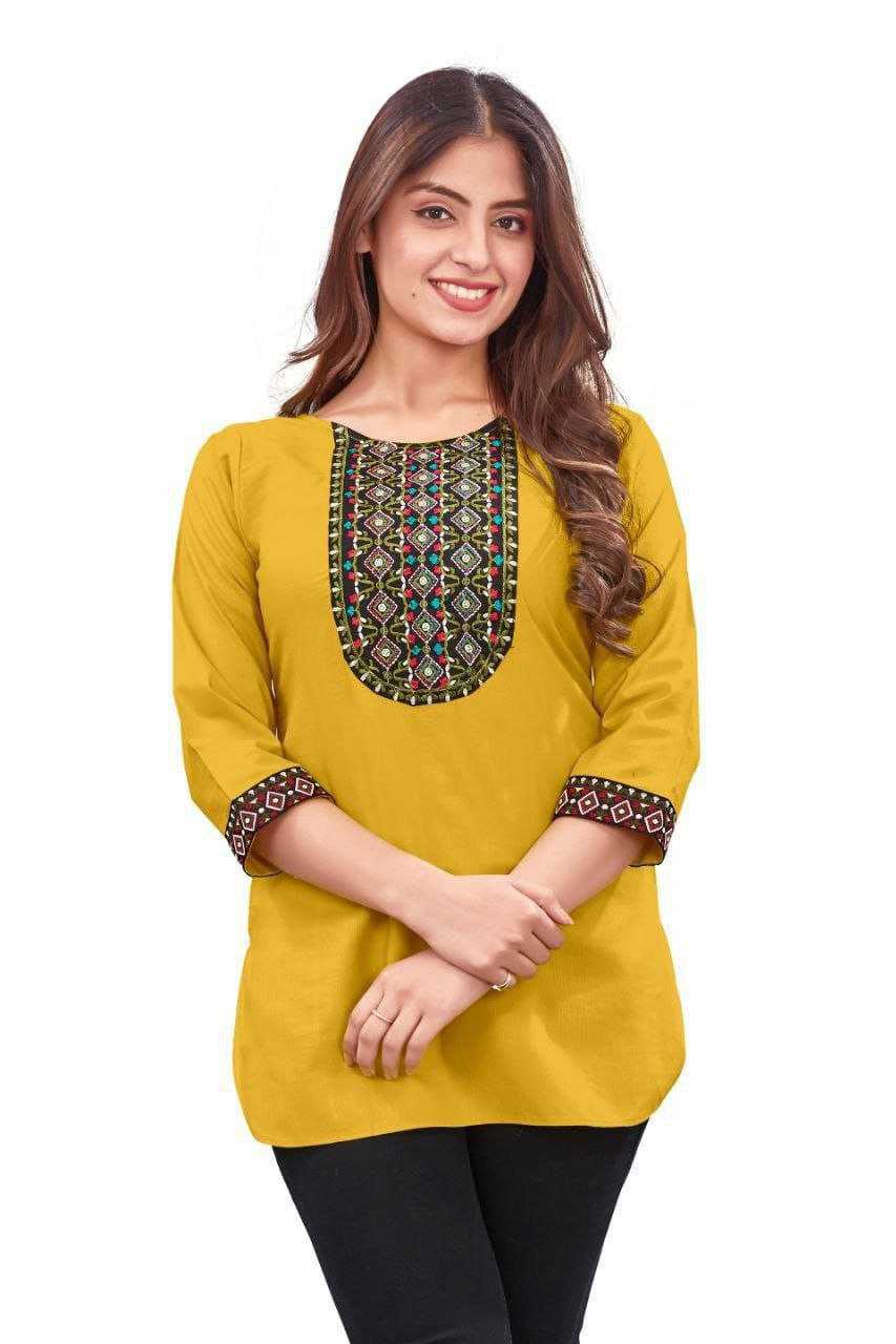 Ynf Reyon Cotton KESH552 RAJHANS Kurti Wholesale Casual Kurtis Festive Kurtis Short Kurtis Embroidered Kurtis Manufacturer