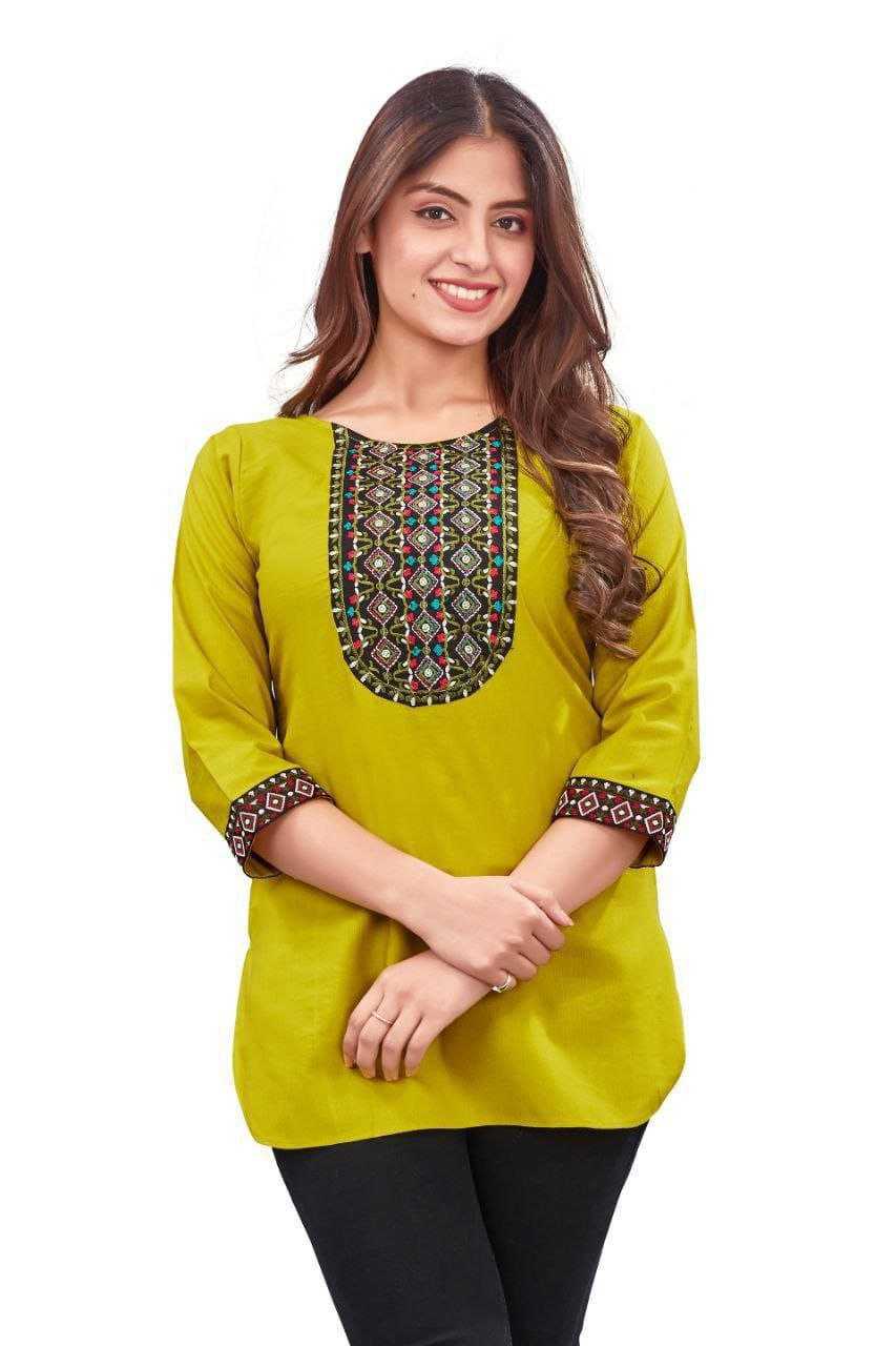 Ynf Reyon Cotton KESH552 RAJHANS Kurti Wholesale Casual Kurtis Festive Kurtis Short Kurtis Embroidered Kurtis Manufacturer