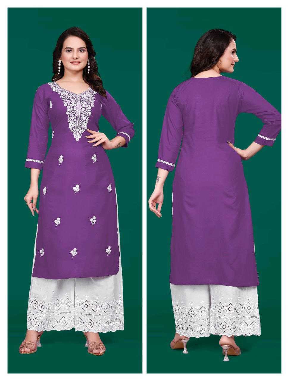 Ynf Reyon Cotton Kurti Wholesale Kurtis With Bottom Ladies Kurti Embroidered Kurtis Manufacturer