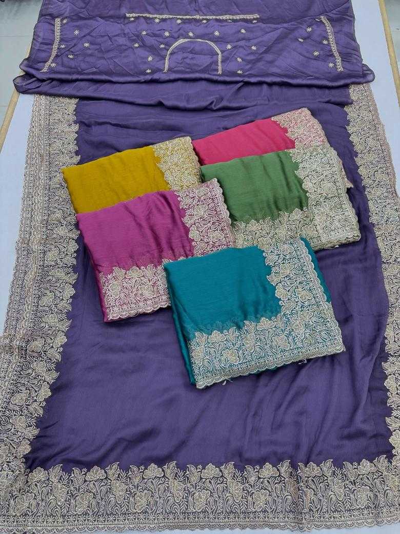 Ynf Satin KESH114 4319 Sarees Wholesale Embroidered Sarees Zari Border Sarees Satin Sarees Manufacturer