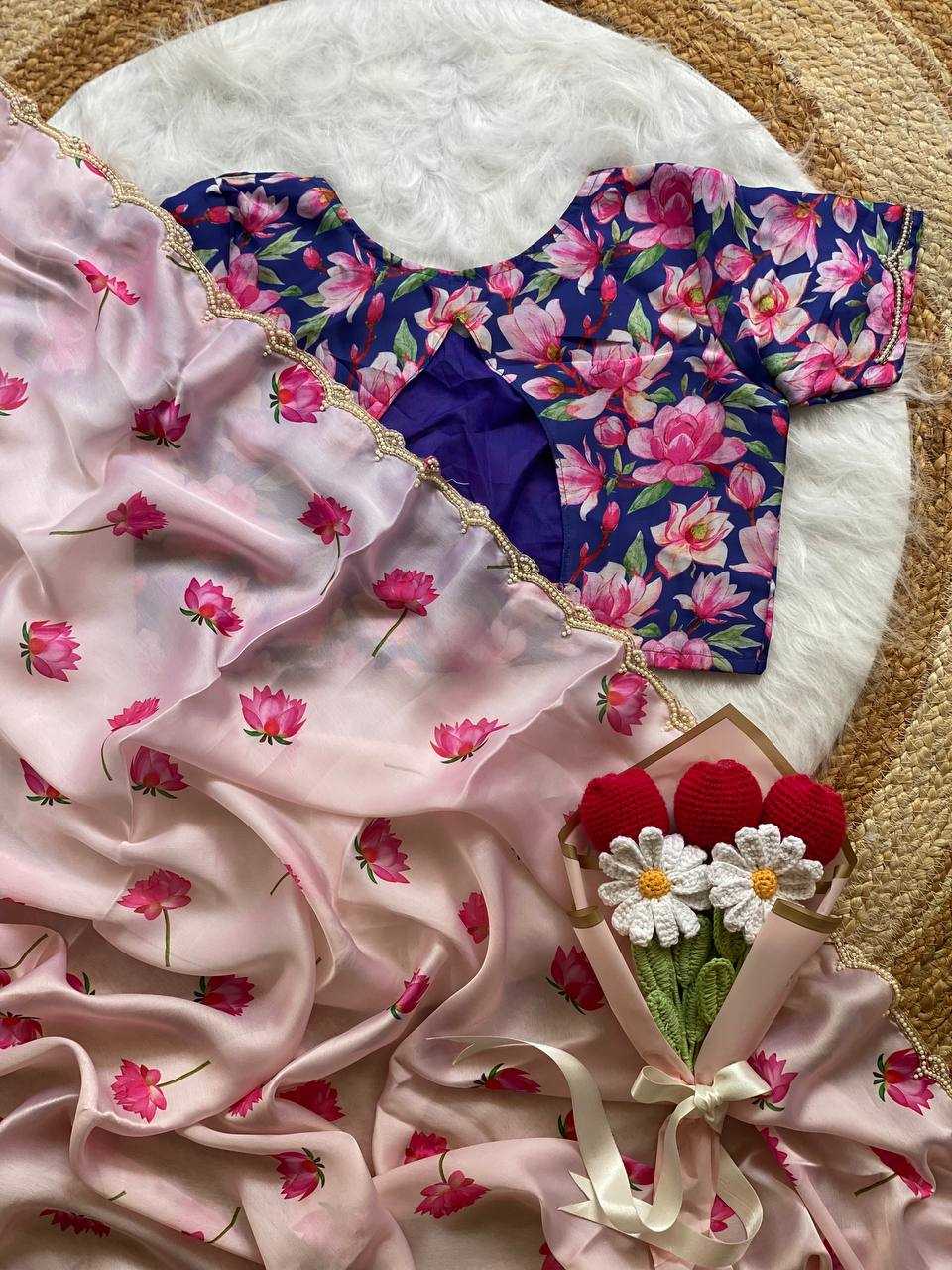 Ynf Satin RIN105 LISA Sarees Wholesale Hand Work Sarees Manufacturer