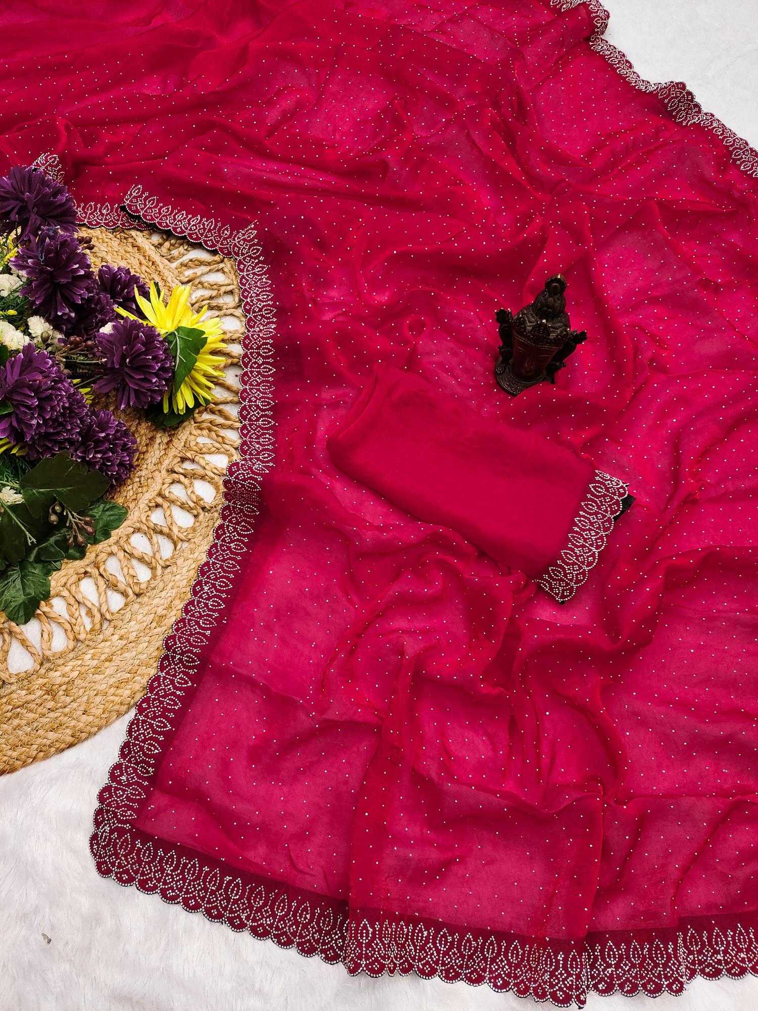 Ynf Satin RIN118 ALIA Sarees Wholesale Designer Sarees Swarovski Sarees Satin Sarees Manufacturer