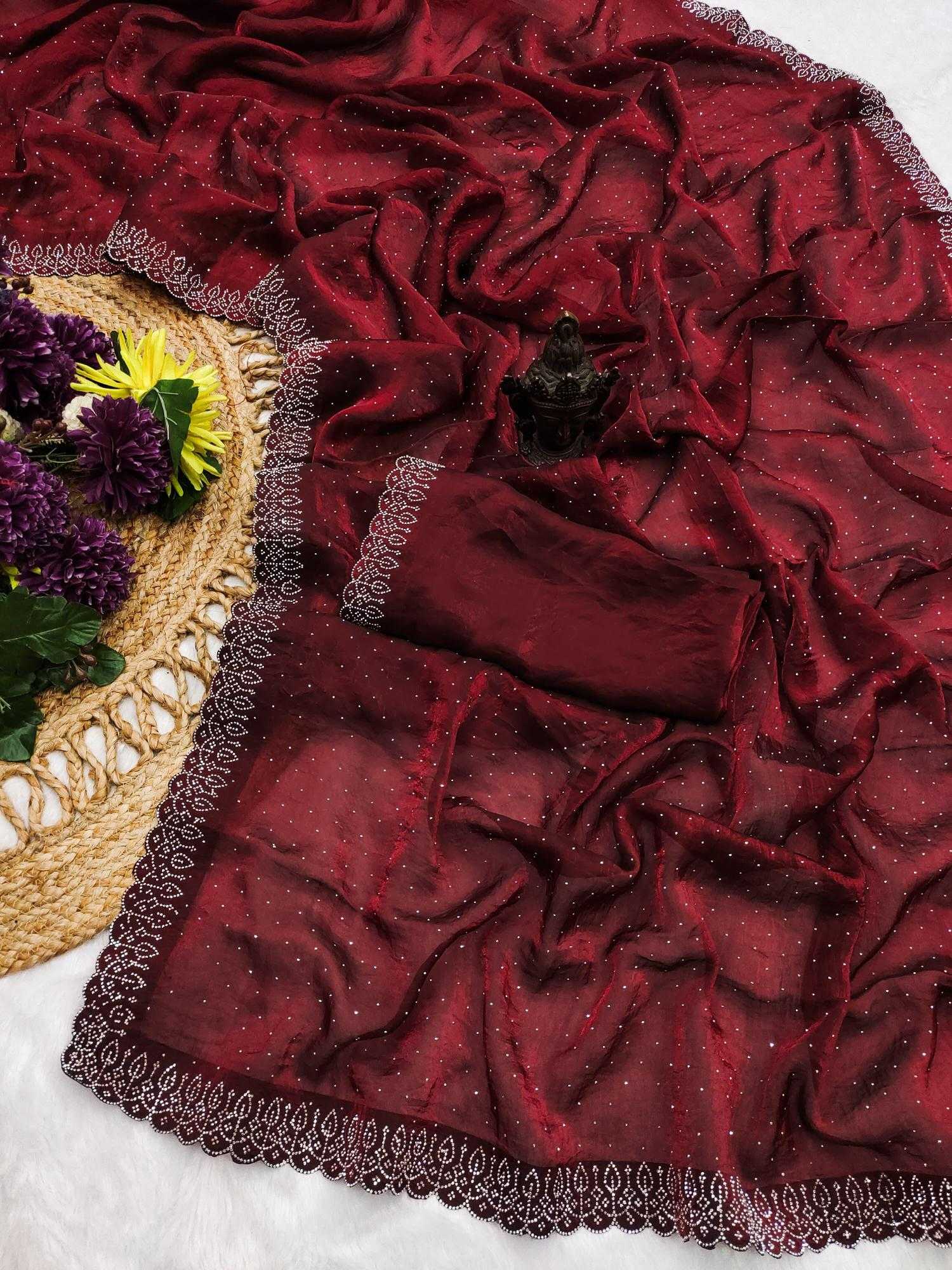 Ynf Satin RIN118 ALIA Sarees Wholesale Designer Sarees Swarovski Sarees Satin Sarees Manufacturer