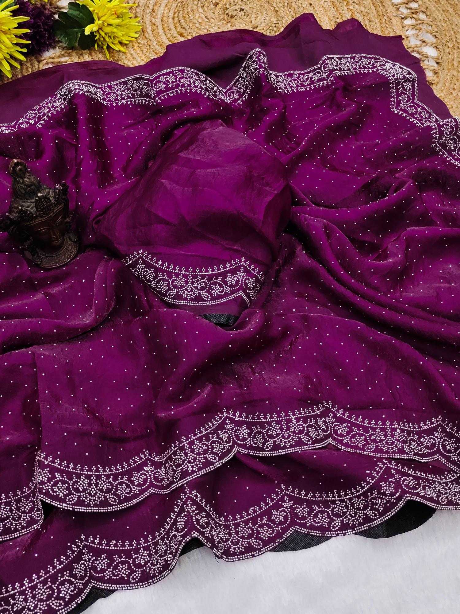Ynf Satin RIN118 WESTERN Sarees Wholesale Designer Sarees Swarovski Sarees Satin Sarees Manufacturer