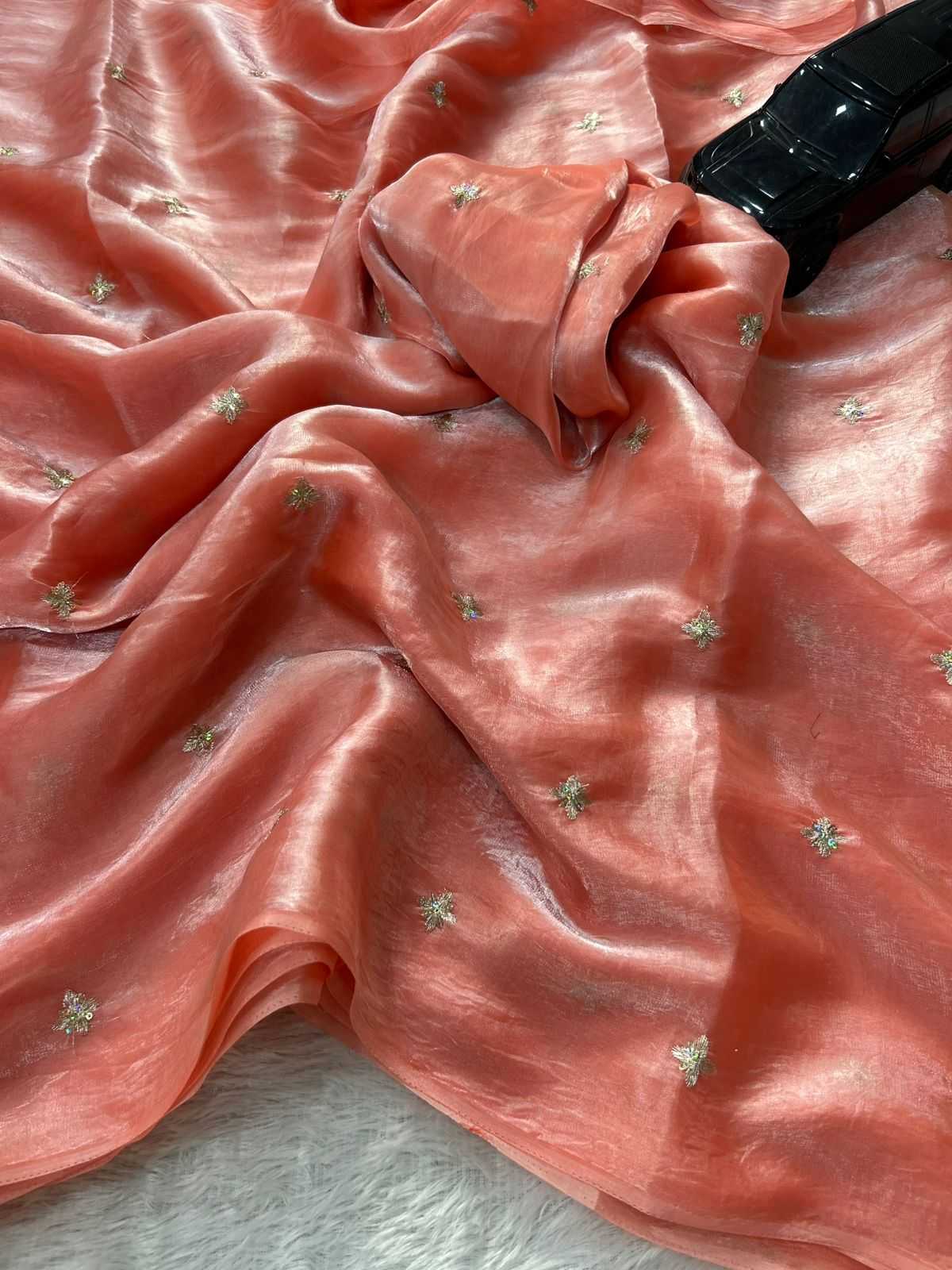 Ynf Satin RIN178 Dual Shad Sarees Wholesale Sequence Sarees Embroidered Sarees Satin Sarees Manufacturer