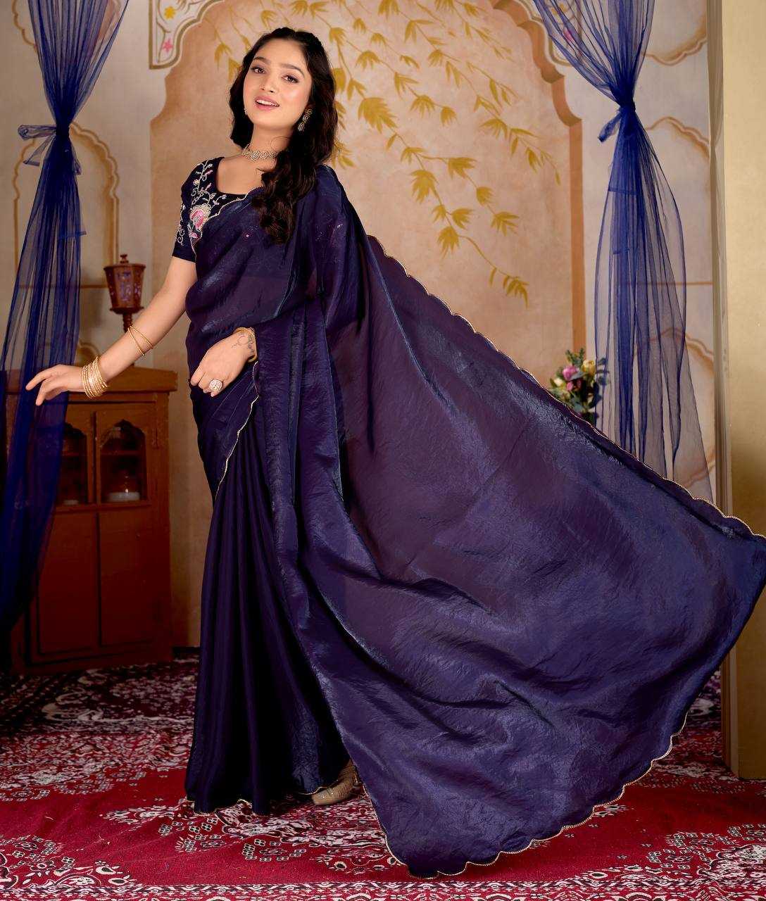 Ynf Satin RIN189 330 Sarees Wholesale Embroidered Sarees Cutwork Saree Satin Sarees Manufacturer