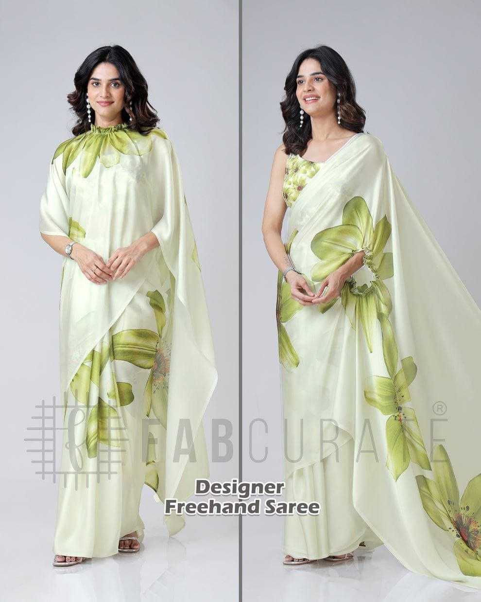 Ynf Satin RIN216 freehand saree Sarees Wedding Collections Festive Collections Wholesale Designer Sarees Ready To Wear Sarees Satin Sarees Manufacturer