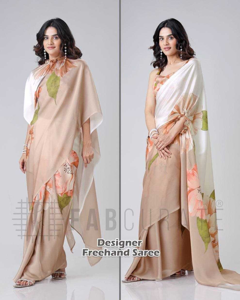 Ynf Satin RIN216 freehand saree Sarees Wedding Collections Festive Collections Wholesale Designer Sarees Ready To Wear Sarees Satin Sarees Manufacturer