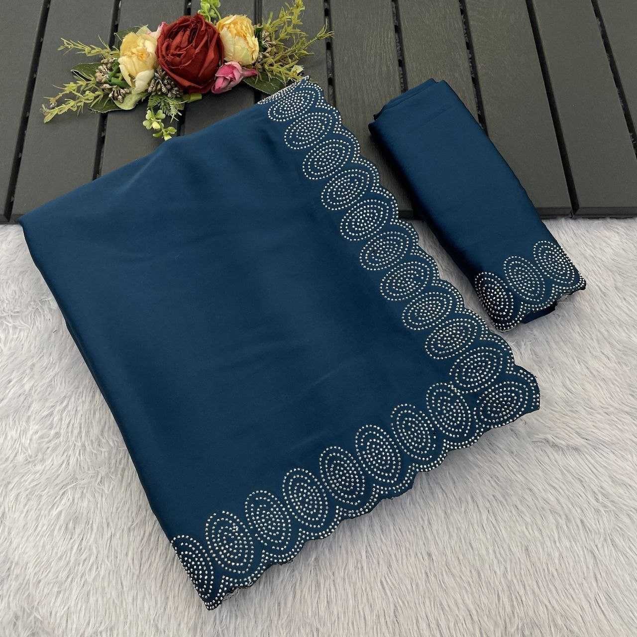 Ynf Satin RIN216 shrusti Sarees Wholesale Party Wear Sarees Fancy Sarees Lace Border Sarees Manufacturer