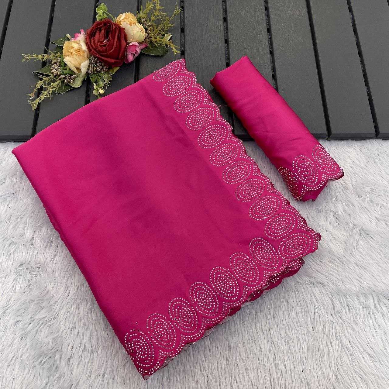 Ynf Satin RIN216 shrusti Sarees Wholesale Party Wear Sarees Fancy Sarees Lace Border Sarees Manufacturer