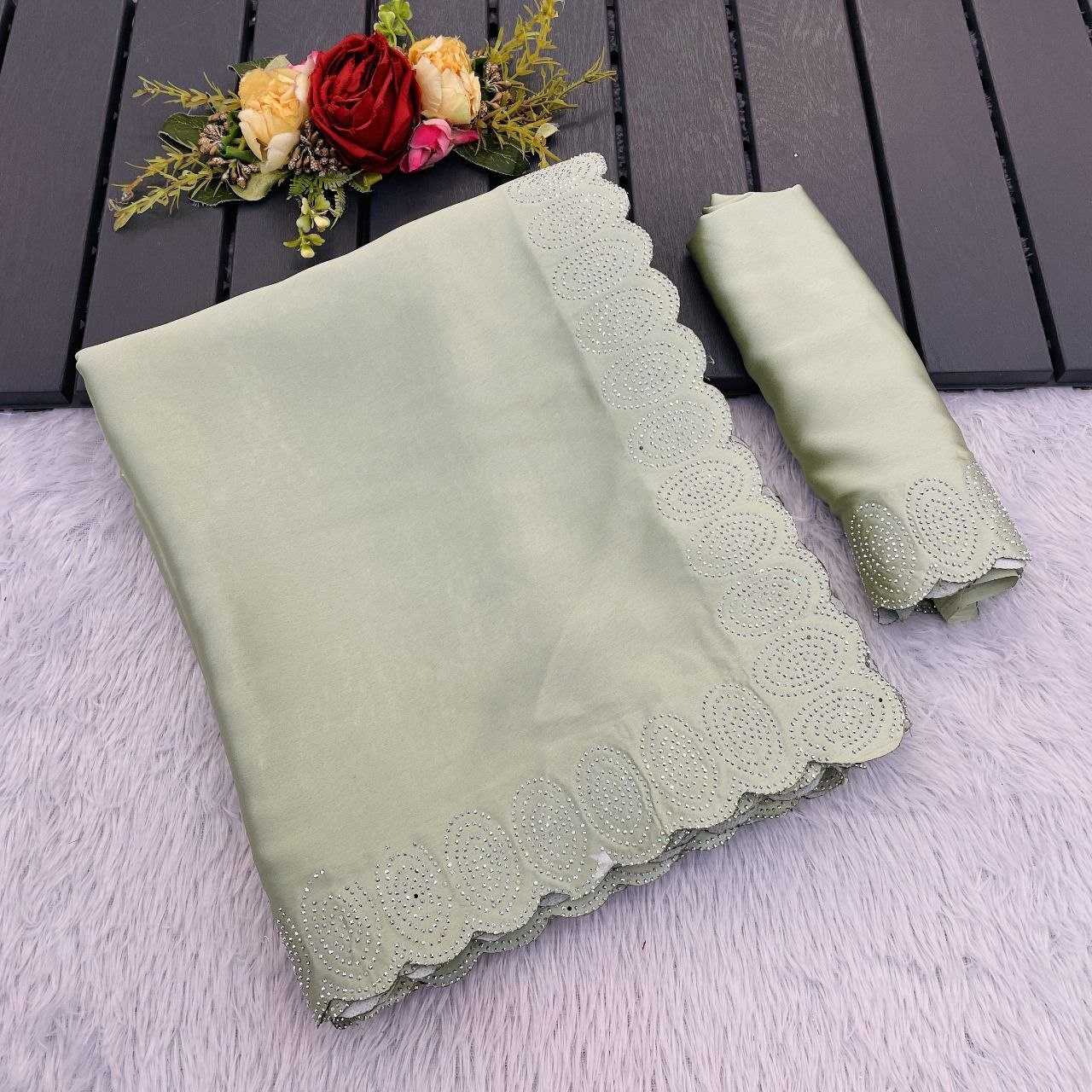 Ynf Satin RIN216 shrusti Sarees Wholesale Party Wear Sarees Fancy Sarees Lace Border Sarees Manufacturer
