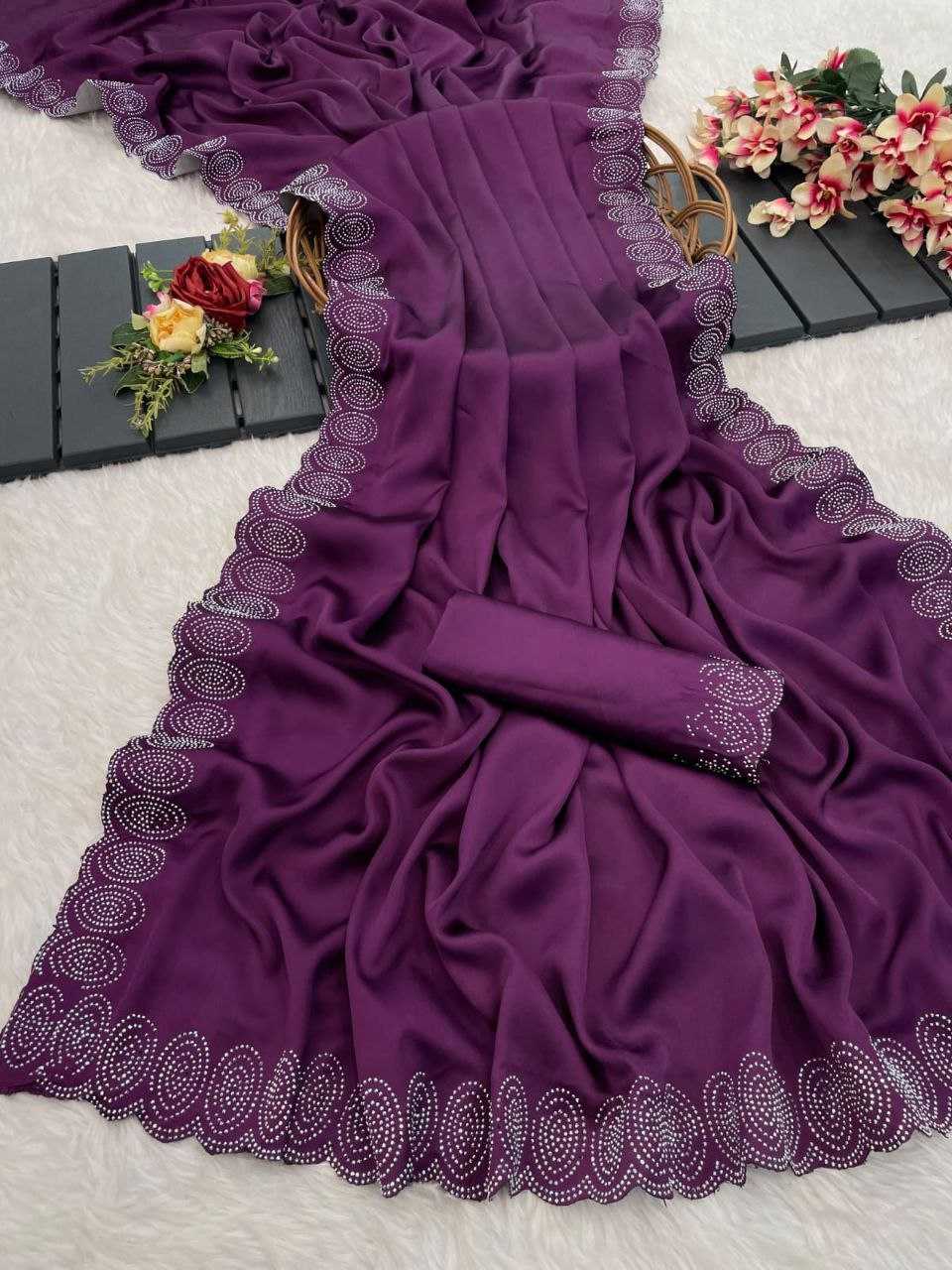 Ynf Satin RIN216 shrusti Sarees Wholesale Party Wear Sarees Fancy Sarees Lace Border Sarees Manufacturer