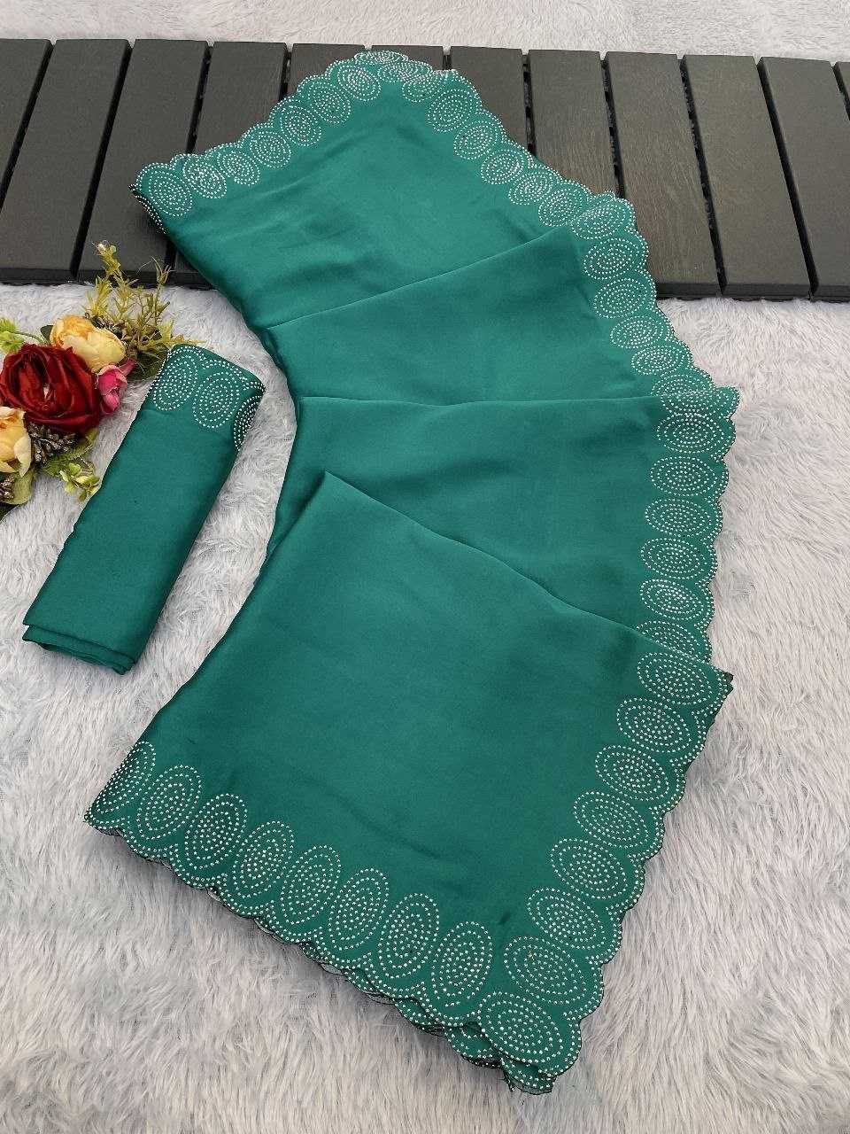 Ynf Satin RIN216 shrusti Sarees Wholesale Party Wear Sarees Fancy Sarees Lace Border Sarees Manufacturer