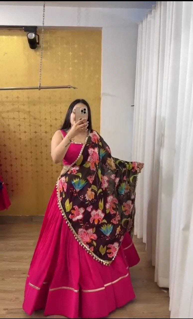 Ynf Satin Silk RIN157 NAVRATRI NIGHTS-15 Lehengas Festive Collections Plus Size Collections Wholesale Designer Lehenga Silk Lehenga Navratri Chaniya Choli Manufacturer