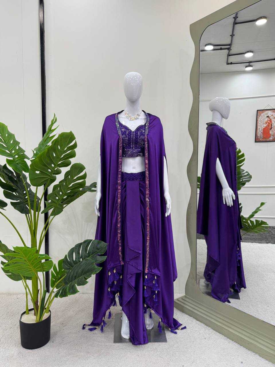 Ynf Satin Silk RIN162 5842 Suits & Dresses Wholesale Indo Western Dresses Party Wear Dresses Wedding guest dresses Manufacturer
