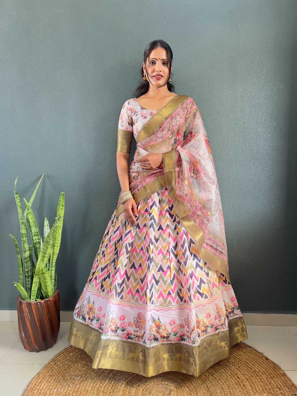 Ynf Silk Cotton KESH554 BRAMOS Lehengas Wholesale Silk Lehenga Printed Lehenga Manufacturer